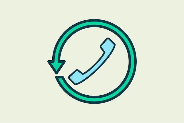 history call icon icon related to UI elements suitable for web site app user interfaceselement printable etc flat line icon style simple vector design editable