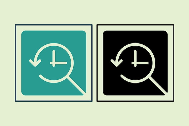 History icon icon related to UI elements suitable for web site app user interfaceselement printable etc solid icon style simple vector design editable