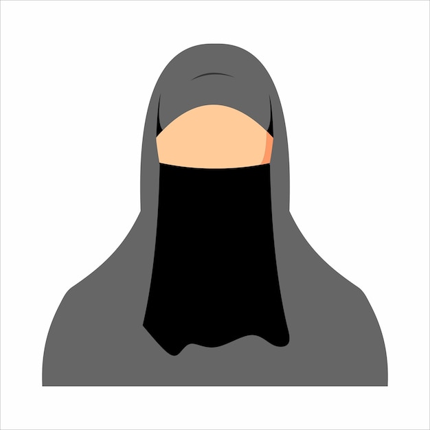 Vector hiyab niqab vector niña