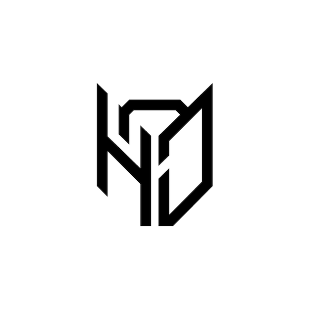 HJ monograma diseño del logotipo letra texto nombre símbolo monocromático logotipo alfabeto carácter logotipo simple