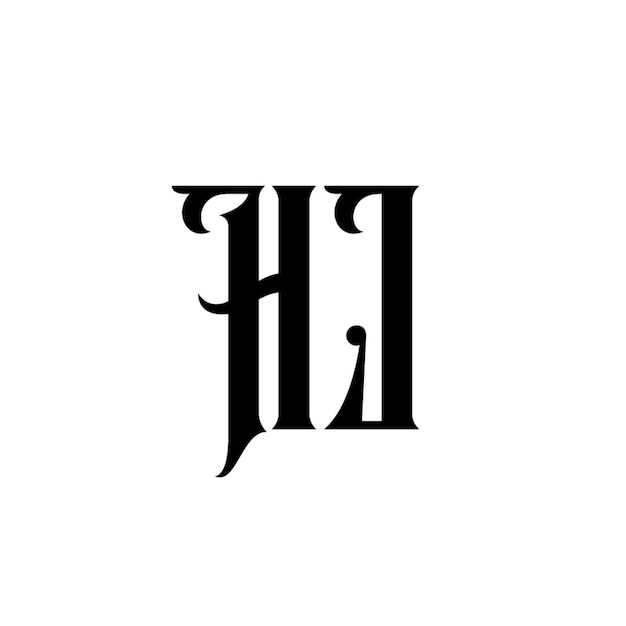 HJ monograma diseño del logotipo letra texto nombre símbolo monocromático logotipo alfabeto carácter logotipo simple