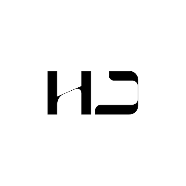 HJ monograma diseño del logotipo letra texto nombre símbolo monocromático logotipo alfabeto carácter logotipo simple