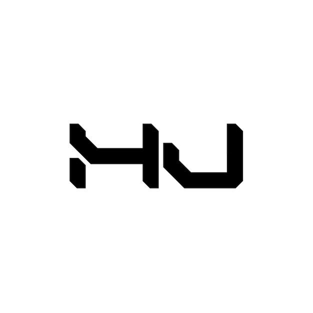 HJ monograma diseño del logotipo letra texto nombre símbolo monocromático logotipo alfabeto carácter logotipo simple