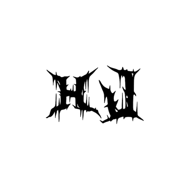 HJ monograma diseño del logotipo letra texto nombre símbolo monocromático logotipo alfabeto carácter logotipo simple