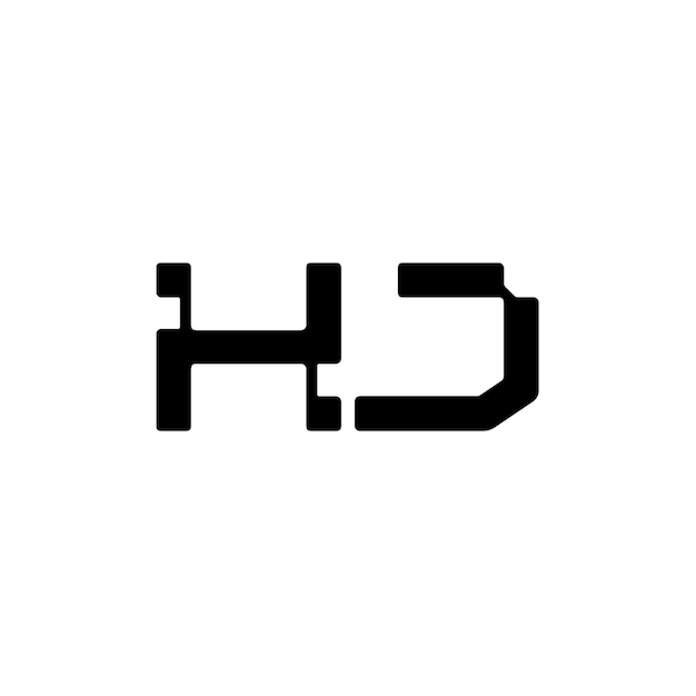 HJ monograma diseño del logotipo letra texto nombre símbolo monocromático logotipo alfabeto carácter logotipo simple