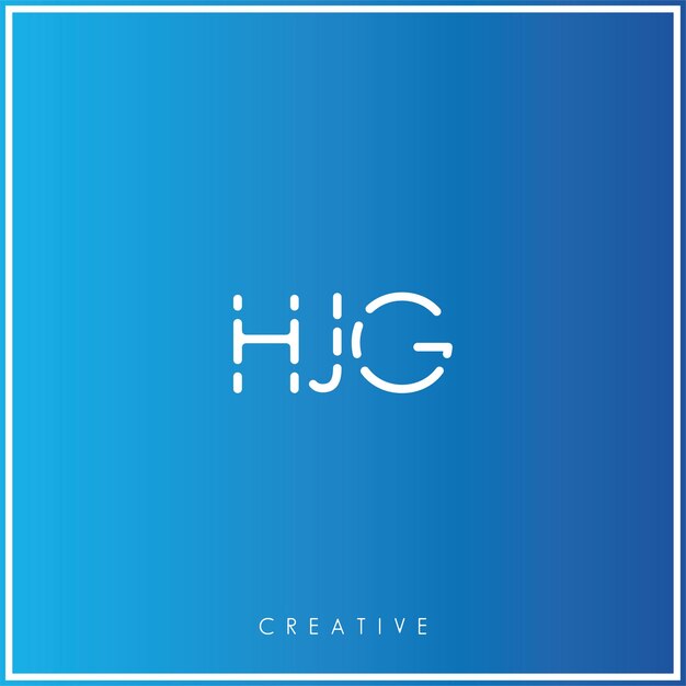 Hjg premium vector último diseño de logotipo creative logo vector ilustración de logotipo monograma creativo