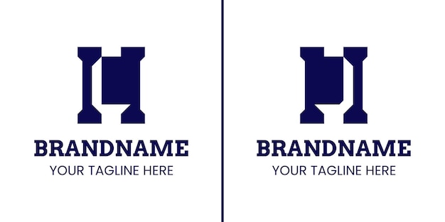 HL HJ Monograma Logos adecuados para cualquier marca con las iniciales HL lH HJ JH