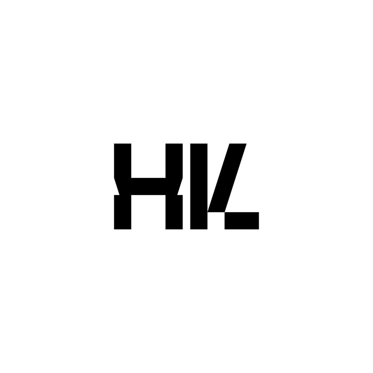 Vector hl monogram logo design letra texto nombre símbolo monocromo logotipo alfabeto carácter simple logo