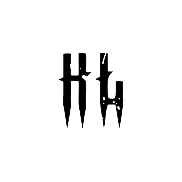 HL monograma diseño del logotipo letra texto nombre símbolo monocromático logotipo alfabeto carácter logotipo simple