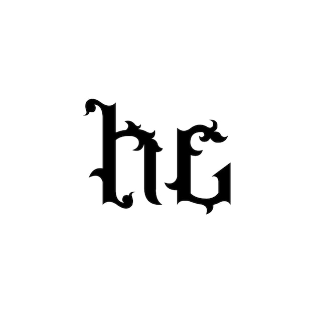 HL monograma diseño del logotipo letra texto nombre símbolo monocromático logotipo alfabeto carácter logotipo simple