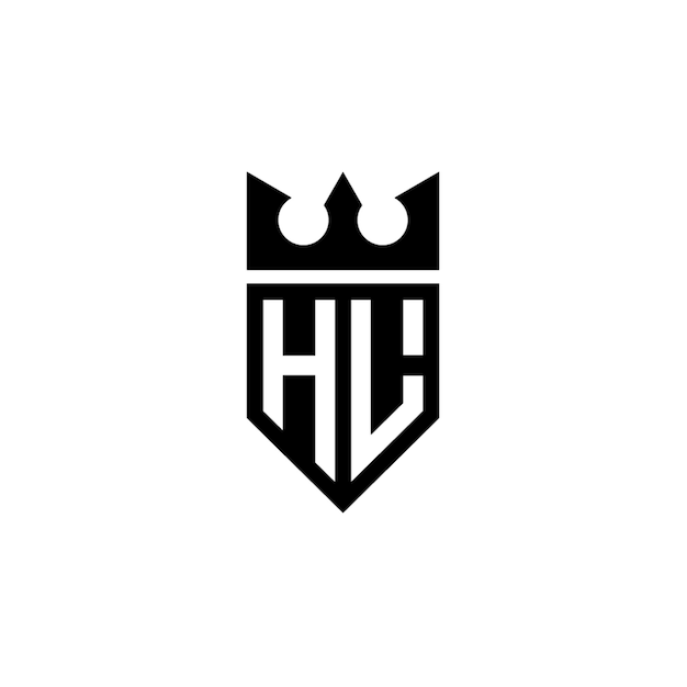 HL monograma diseño del logotipo letra texto nombre símbolo monocromático logotipo alfabeto carácter logotipo simple