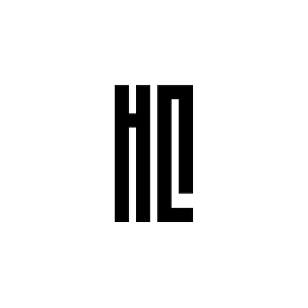 HL monograma diseño del logotipo letra texto nombre símbolo monocromático logotipo alfabeto carácter logotipo simple
