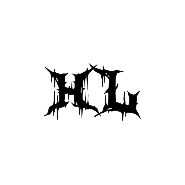 HL monograma diseño del logotipo letra texto nombre símbolo monocromático logotipo alfabeto carácter logotipo simple