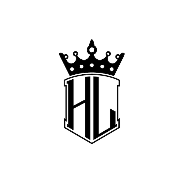HL monograma diseño del logotipo letra texto nombre símbolo monocromático logotipo alfabeto carácter logotipo simple