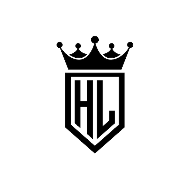 HL monograma diseño del logotipo letra texto nombre símbolo monocromático logotipo alfabeto carácter logotipo simple