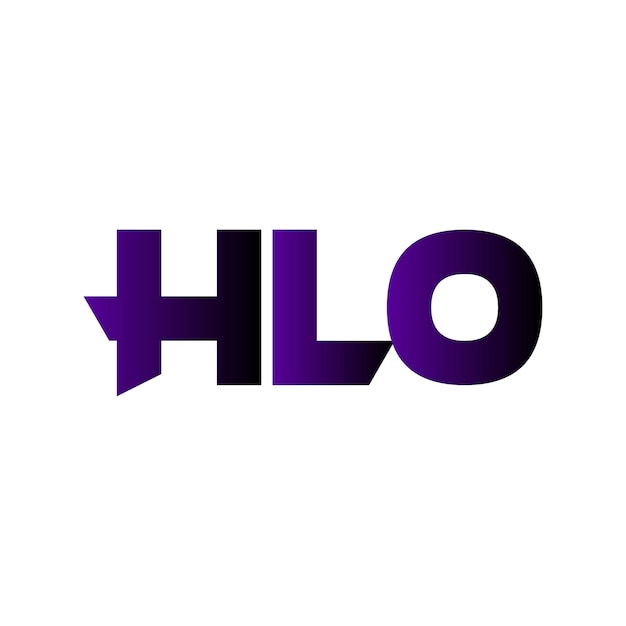 HLO diseño de logotipo vectorial de la letra creativa inicial del símbolo del icono