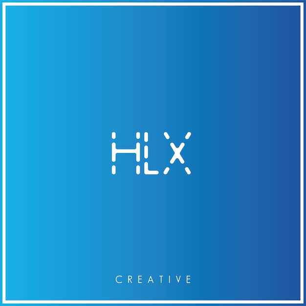 Vector hlx premium vector más tarde diseño de logotipo creativo logotipo vector ilustración logotipo monograma creativo