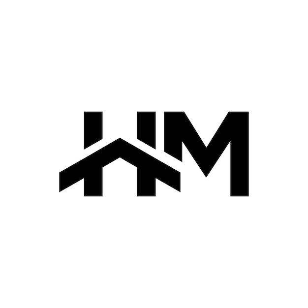 Hm logo vector ilustración aislado fondo