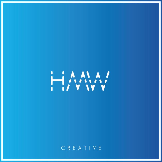 HMW Premium Vector Último diseño de logotipo Creative Logo Vector Ilustración de logotipo Monograma creativo
