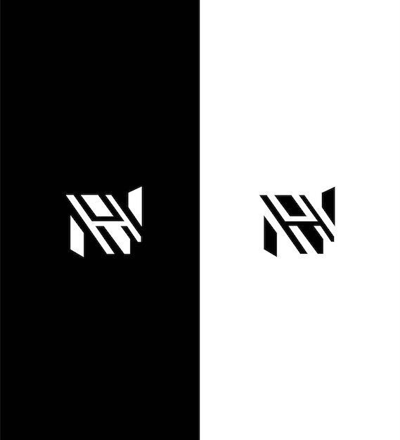 HN Letra Logotipo Marca Ícono Signo de identidad