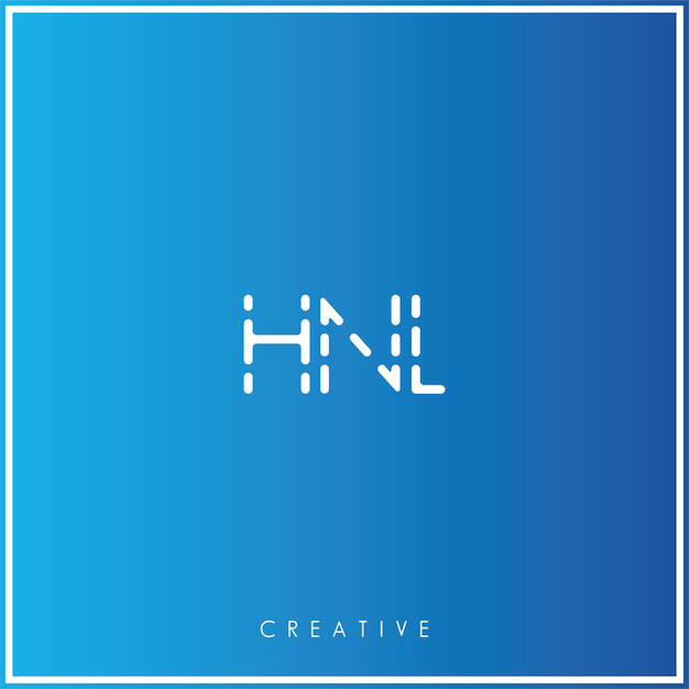 HNL Premium Vector Último diseño de logotipo Creative Logo Vector Ilustración de logotipo Monograma creativo