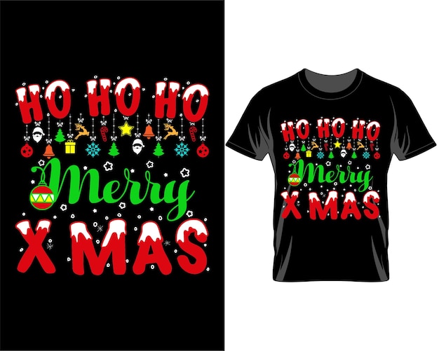 HO HO HO FELIZ Navidad cita vector de diseño de camiseta