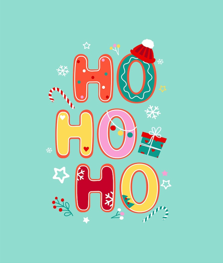 Vector ho ho ho y feliz navidad pan de jengibre vector ilustración