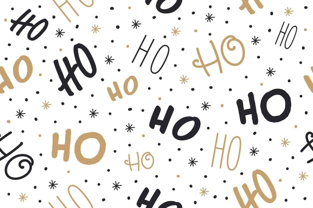 Ho ho ho Santa Claus se ríe patrón de textura sin costuras aislado fondo blanco