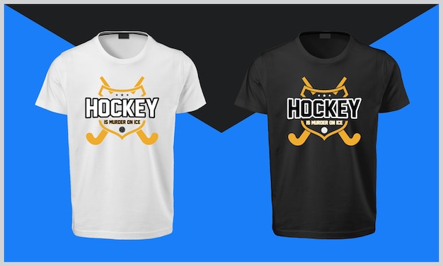 El hockey es un asesinato en el diseño de camisetas de hielo.