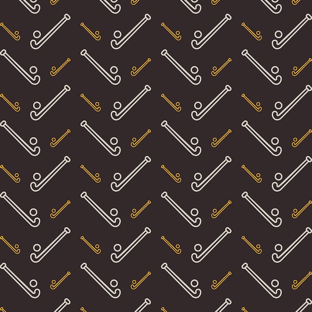 Hockey patrón de moda repitiendo vector hermoso fondo de ilustración