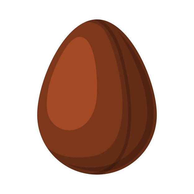 hocolate egg shaped candy Tasty sweet dessert cartoon vector illustration