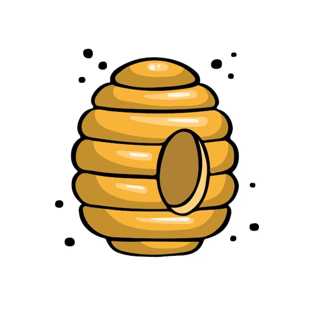 El hogar de la colmena para un vector de abejas
