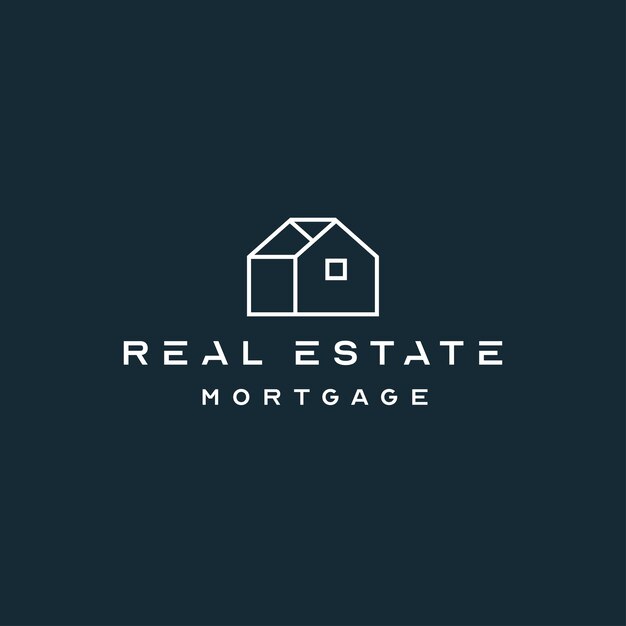 Hogar moderno Logotipo de bienes raíces Edificio de apartamentos de bienes raíces Logotipo de negocios