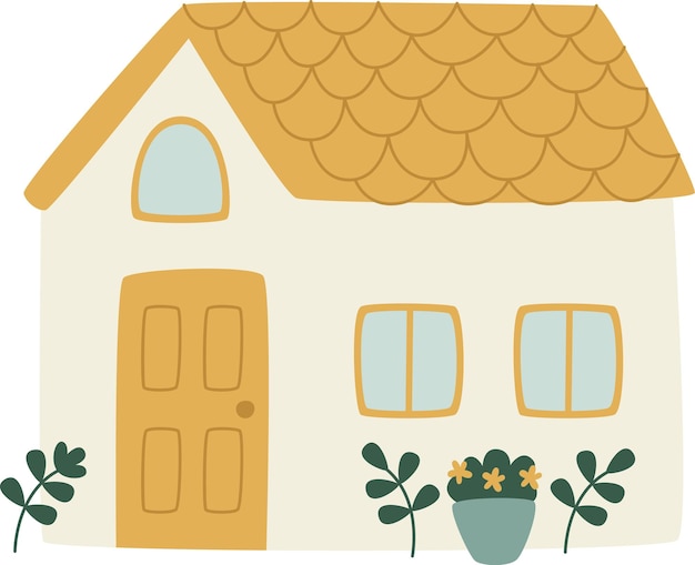 Un hogar rural con flores