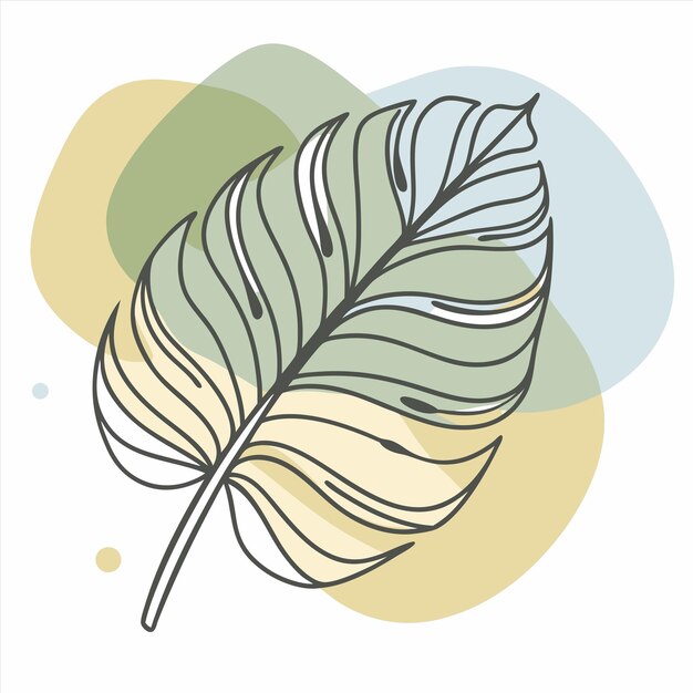 una hoja amarilla con un fondo verde con un fondo multicolor