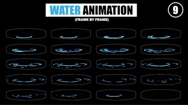 Hoja de animación acuática