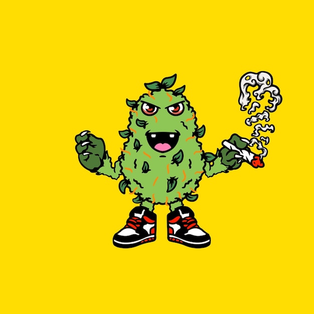 hoja árbol flor lenguaje corporal dibujos animados personaje mascota vintage vector