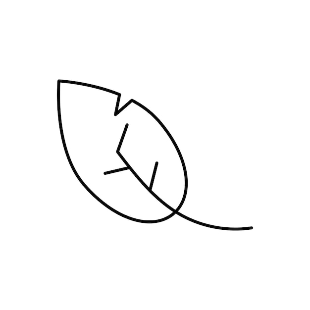Hoja de un árbol símbolo de icono vectorial gráfico señal aislado diseño de icono web