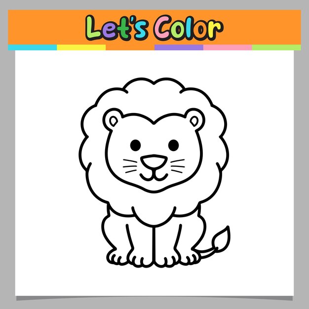 La hoja de colorear del rey león