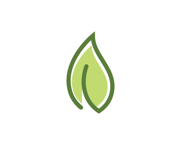 Hoja ecología naturaleza logo template