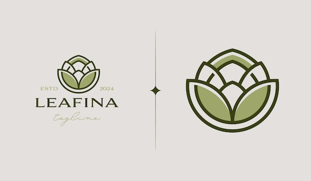 Hoja Flor Árbol monoline Universal creativo premium símbolo Vector icono de signo plantilla de logotipo Ilustración vectorial