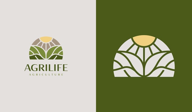 Hoja Flor Planta Agricultura Logotipo Universal creativo premium símbolo Vector icono de signo plantilla de logotipo Ilustración vectorial