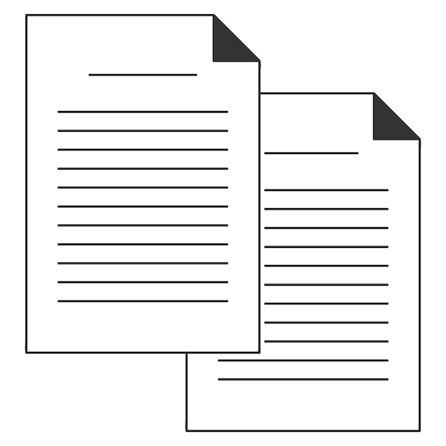Hoja de ilustración de icono de vector de papel
