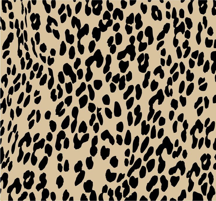 una hoja de impresión de leopardo con impresión de leotardo en ella
