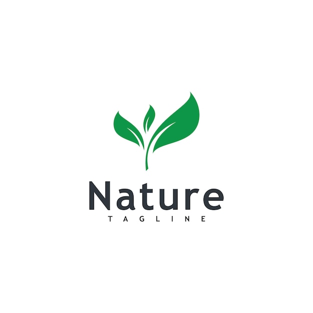 Hoja logo vector naturaleza símbolo diseño de plantilla