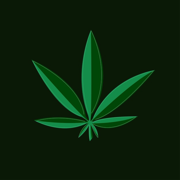 Hoja de marihuana vectorial