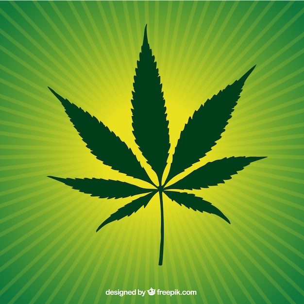 Vector hoja de marihuana verde