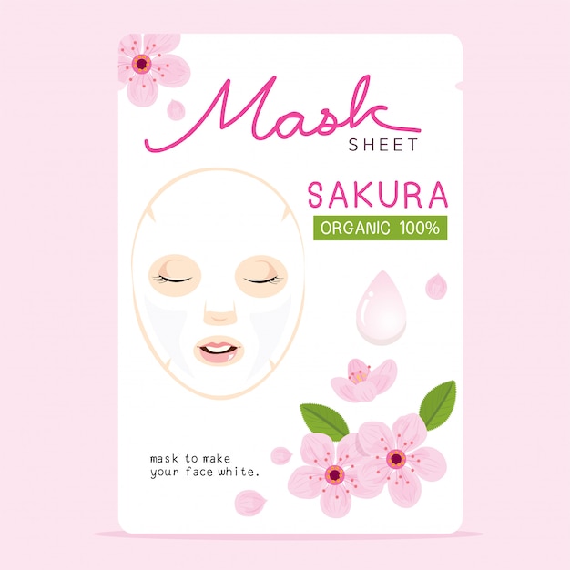 Hoja de máscara de sakura