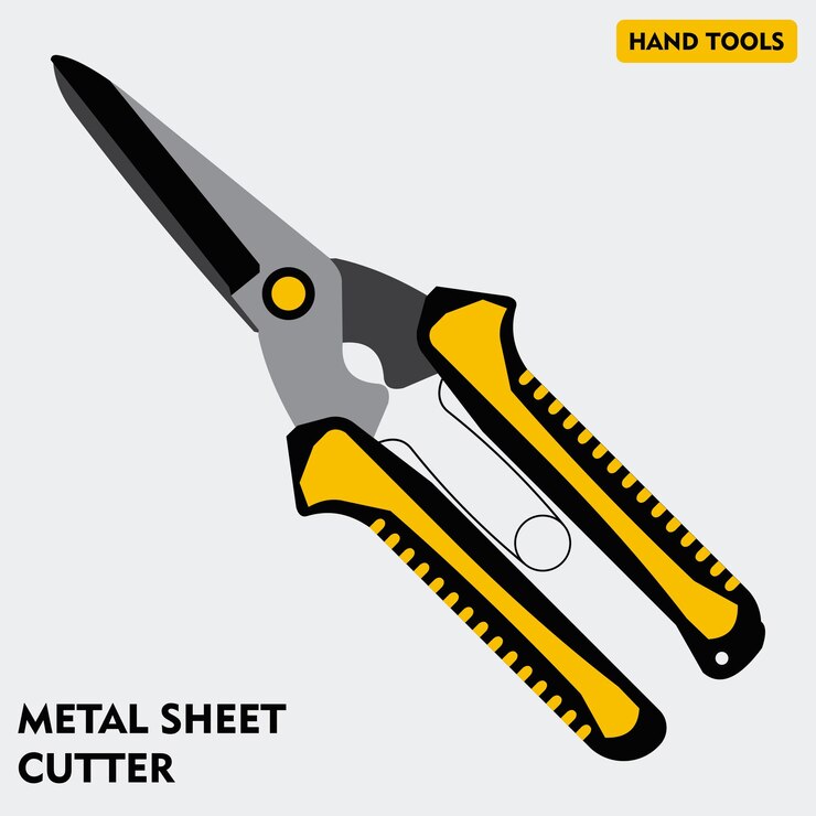 Hoja de metal Cuuter o Metal Scissor ilustración vectorial