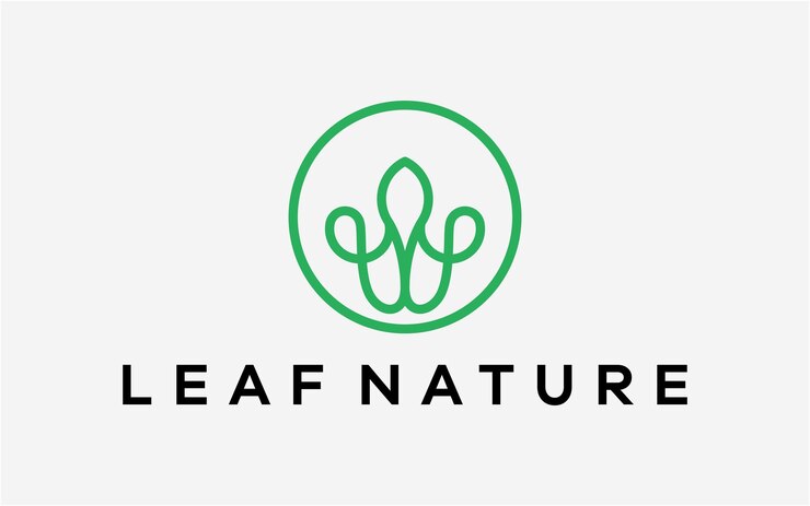 Vector hoja naturaleza moderno línea simple